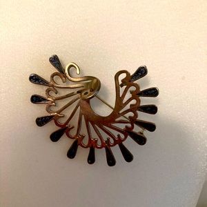 Vintage Peacock Brooch